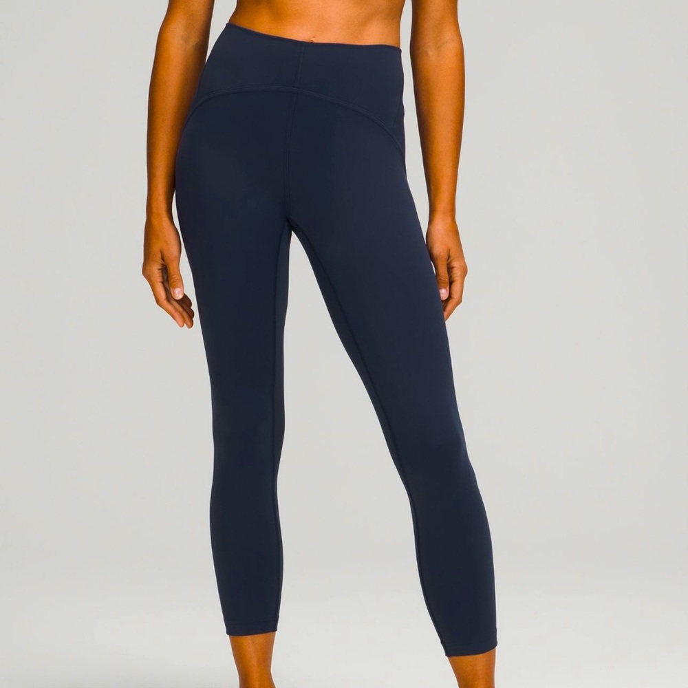 Lululemon Instill High-Rise Yoga Leggings 8 Navy EUC 23”